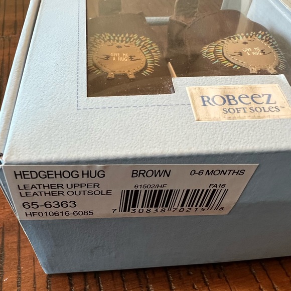 NIB Robeez Hedgehog Soft Sole Shoes - Size 0-6 months - Picture 3 of 5